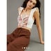 Anthropologie x Pilcro Striped Ruffle Cami Size L