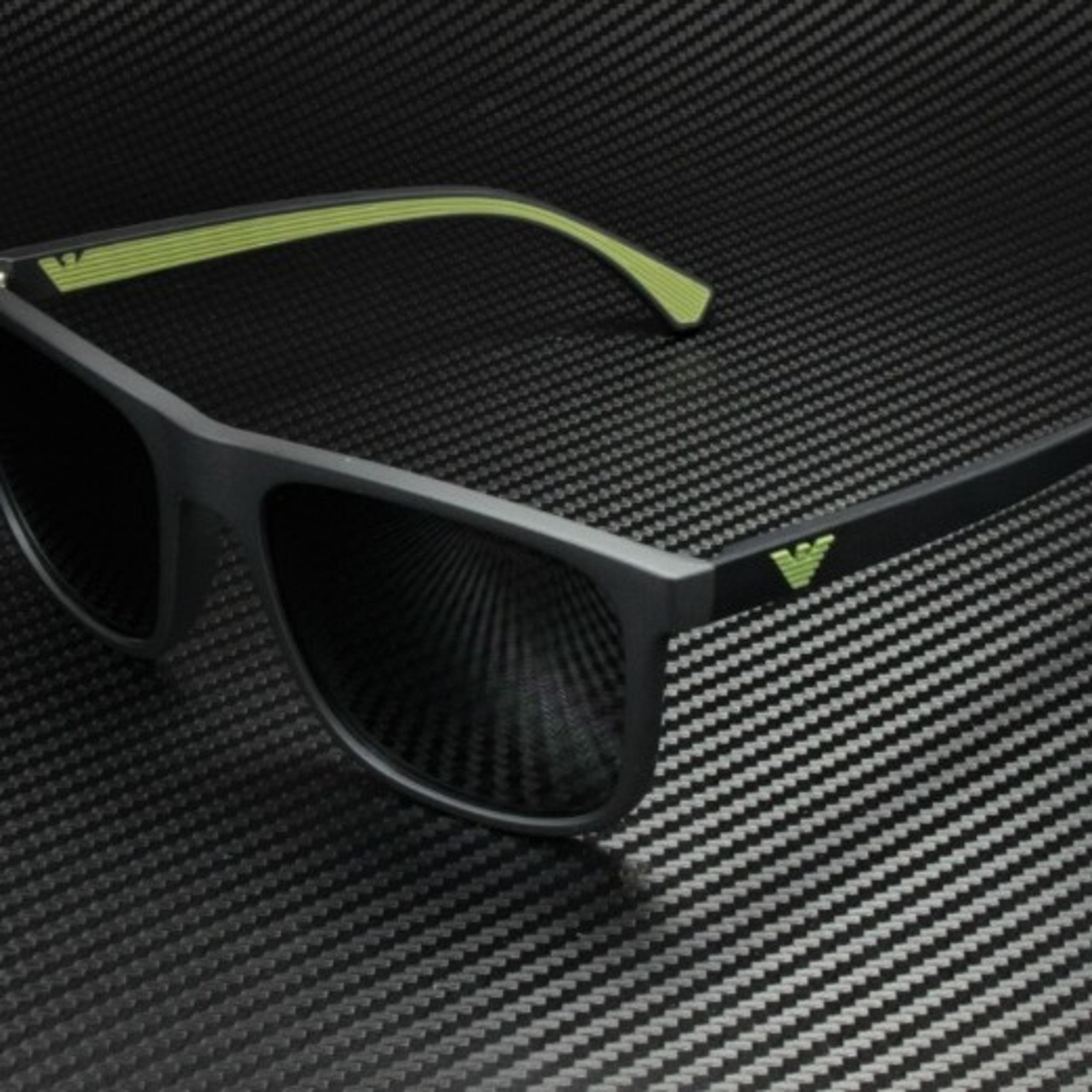 Emporio Armani Men's Matte Black and Grey 56mm Sunglasses!
