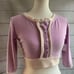 Pastiche Jeans x Free People Jules Terry Crop Top. NWT. Medium. Lavender/ White.