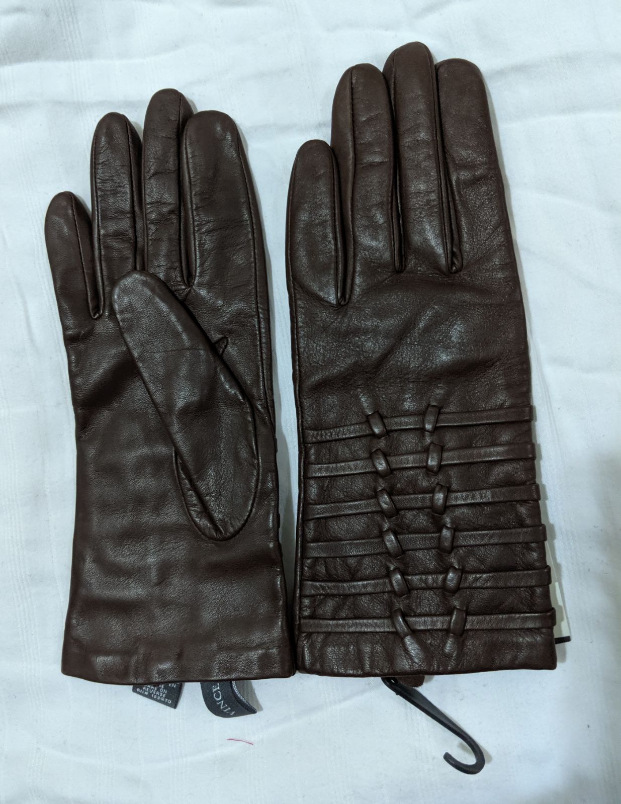Vince Camuto Quilted Cuff Leather Gloves