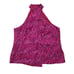 Lauren Ralph Lauren Womens Linen Work Wear Halter Top Fuchsia XXL
