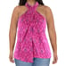 Lauren Ralph Lauren Womens Linen Work Wear Halter Top Fuchsia XXL