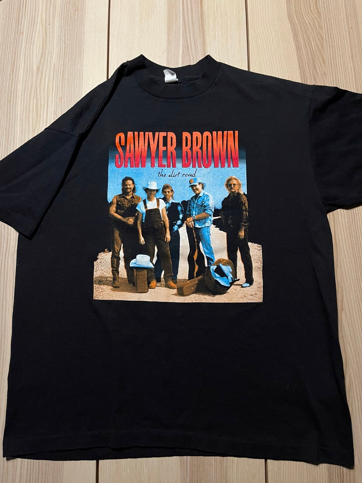 Vintage Sawyer Brown The Dirt Road Album Cover SS Shirt