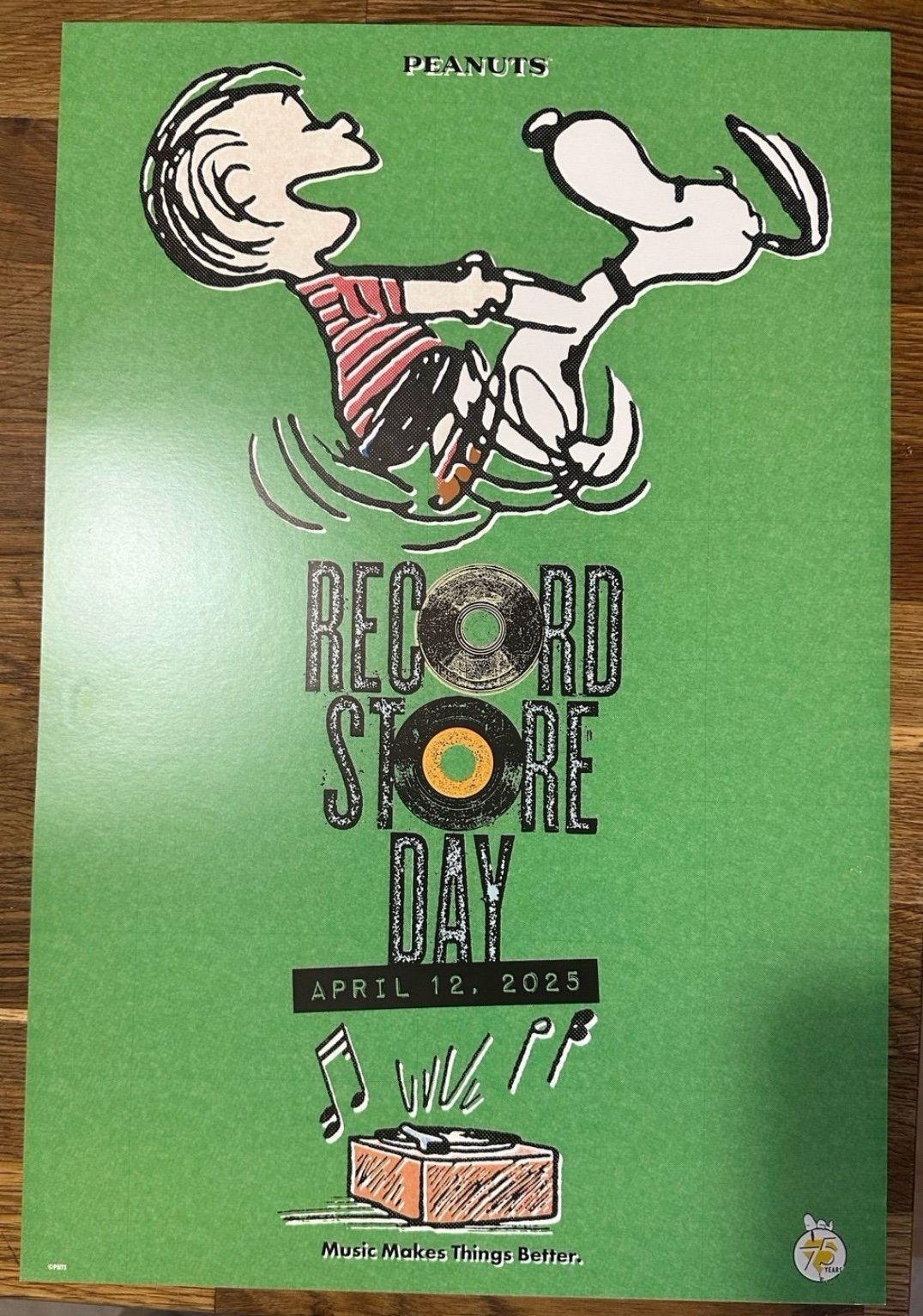 Charlie Brown and Snoopy RSD 2025 record store day Peanuts Poster