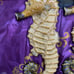 Vintage Pair Of Large BIG 18” Art CERAMIC 3D sea horse nautical Wall Decor ART