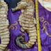 Vintage Pair Of Large BIG 18” Art CERAMIC 3D sea horse nautical Wall Decor ART