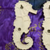 Vintage Pair Of Large BIG 18” Art CERAMIC 3D sea horse nautical Wall Decor ART