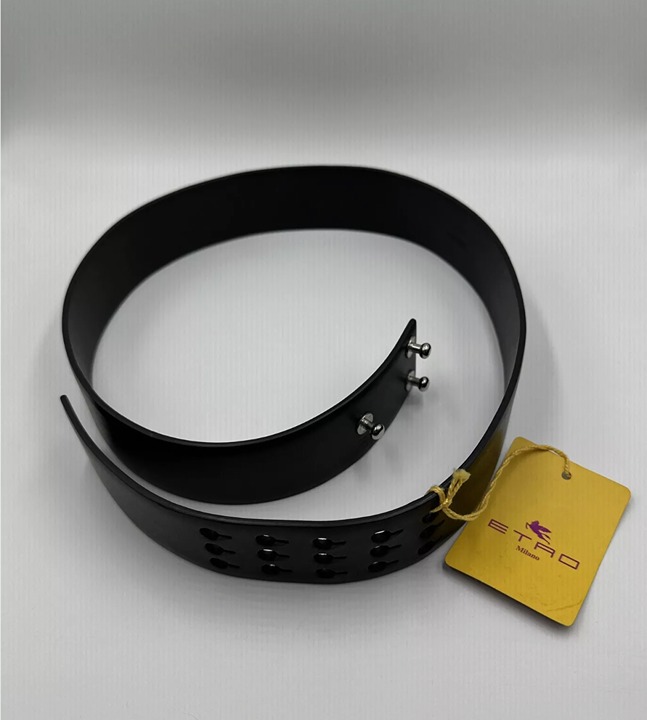 Etro Black Leather Belt 70/28