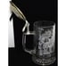 VTG REIN ZINN Glass Elk Etched Beer Stein Mug Tankard Hinged Lid Made Germany