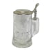 VTG REIN ZINN Glass Elk Etched Beer Stein Mug Tankard Hinged Lid Made Germany