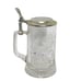 VTG REIN ZINN Glass Elk Etched Beer Stein Mug Tankard Hinged Lid Made Germany