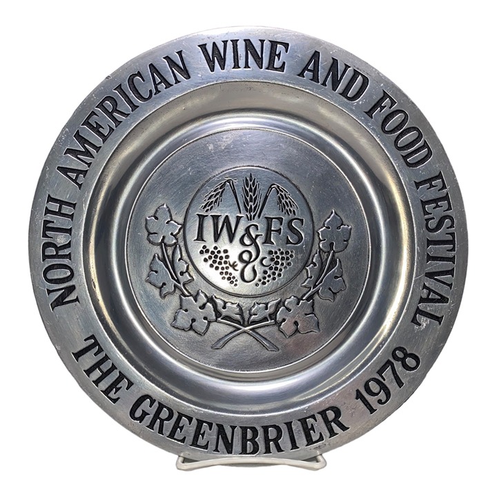 Pewter North American Wine and Food Festival The Greenbrier 1978 RWP Wilton Colu