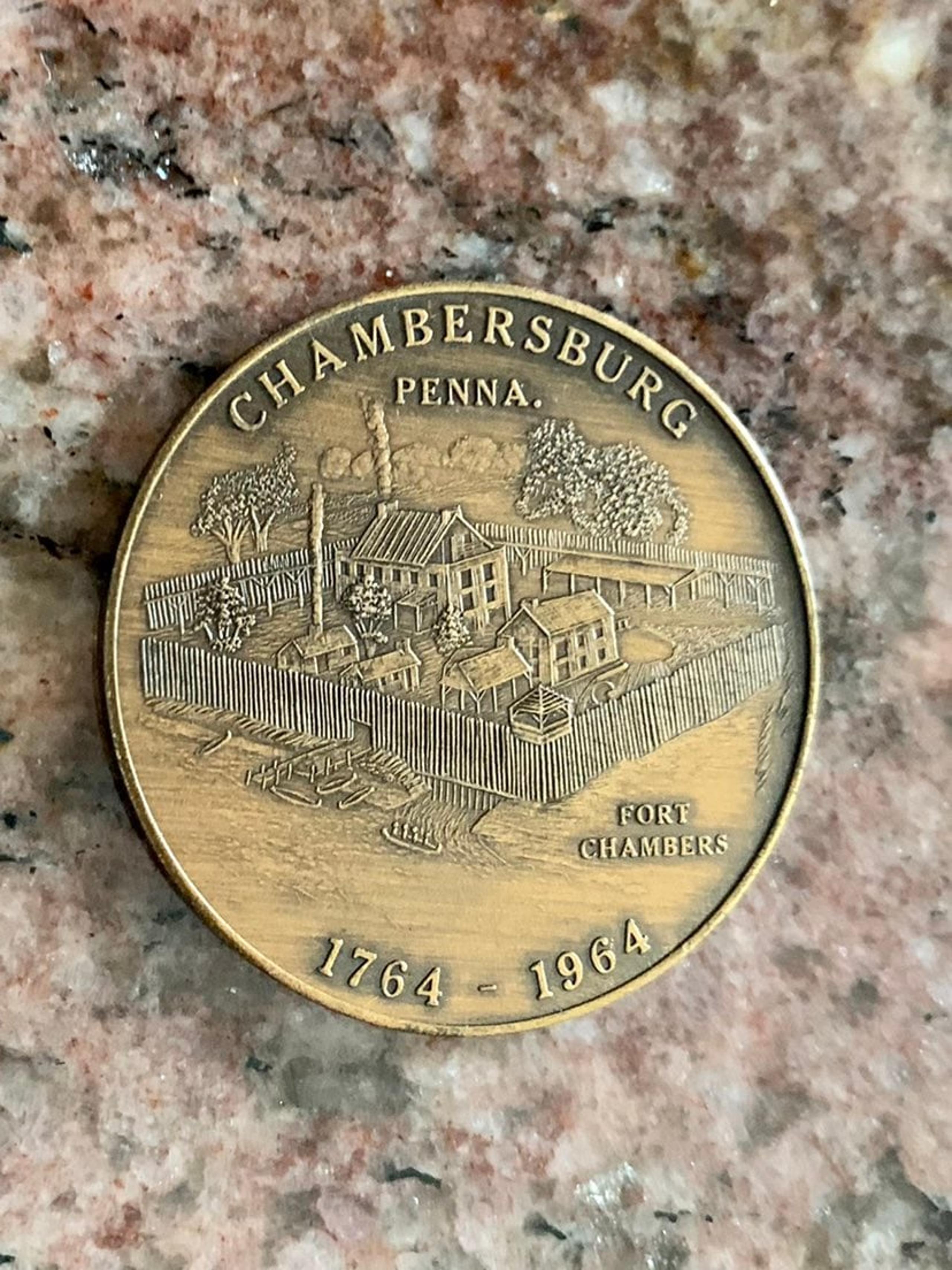 Chambersburg PA Pennsylvania Fort Chambers vintage bicentennial Coin medal token