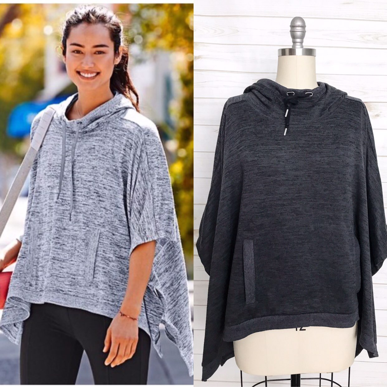 ATHLETA Blissful Hood Pullover Poncho