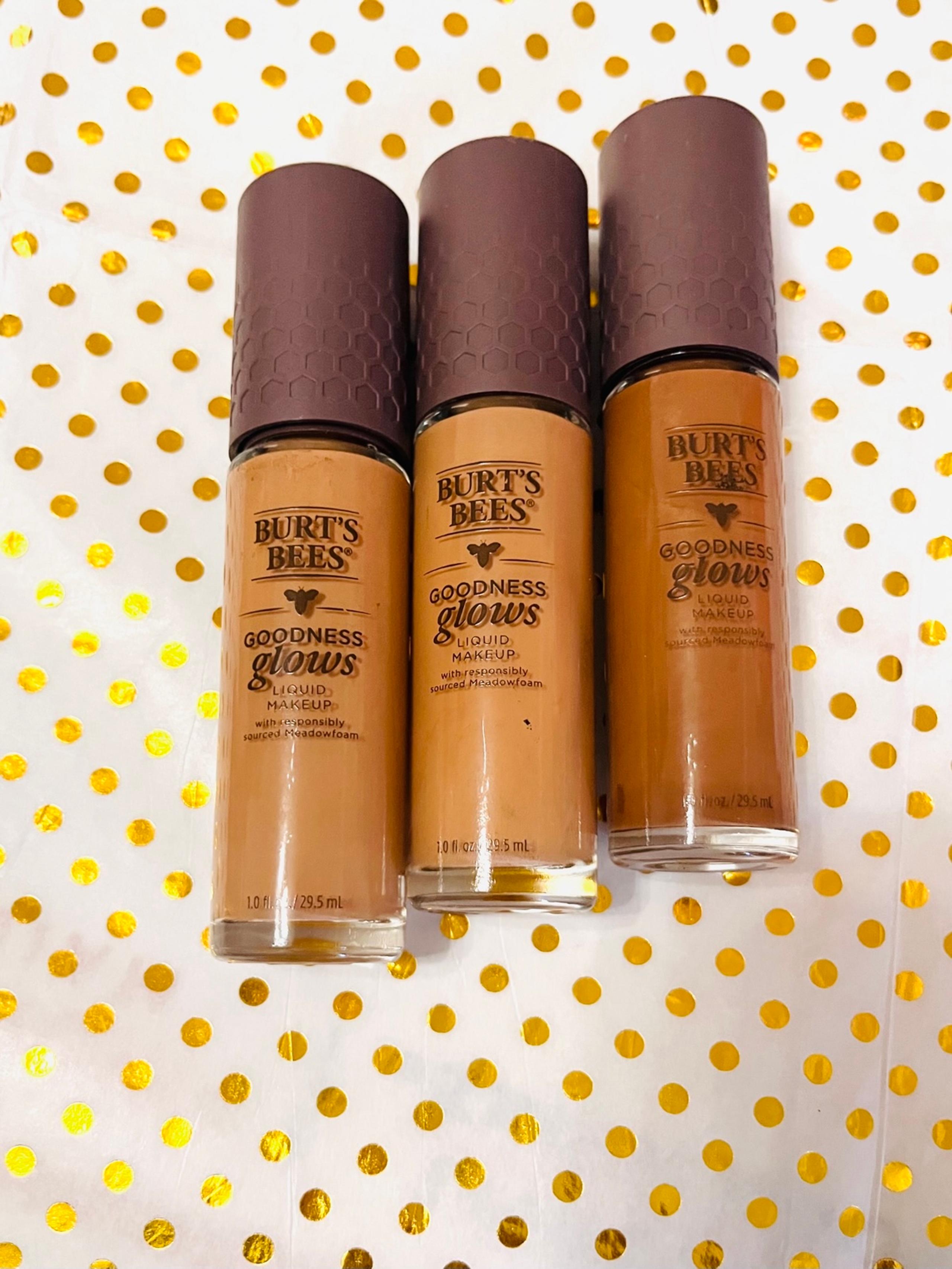 Lot of 3 Burt's Bees Goodness Glows Liquid Makeup