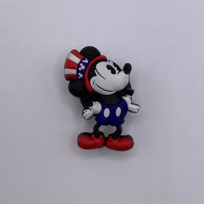 Authentic/Rare Disney Mickey Mouse July 4 Independence Day Crocs Jibbitz Charm