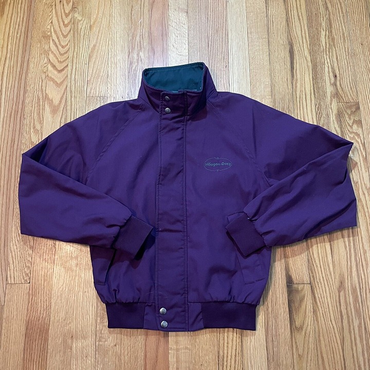 Vintage Haagen Dazs Ice Cream Employee Bomber Jacket Coat Size Small - USA -RARE