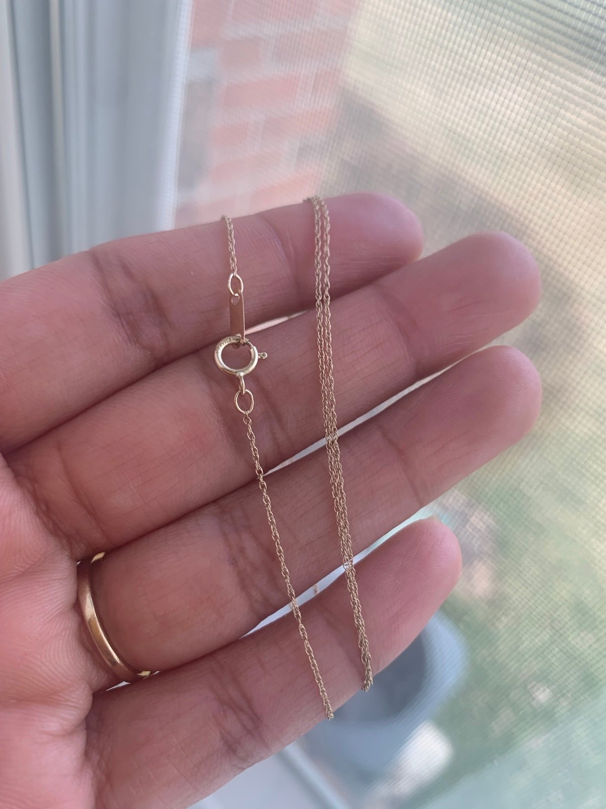 10k YG Dainty Chain - 18 - 0170 Firm price