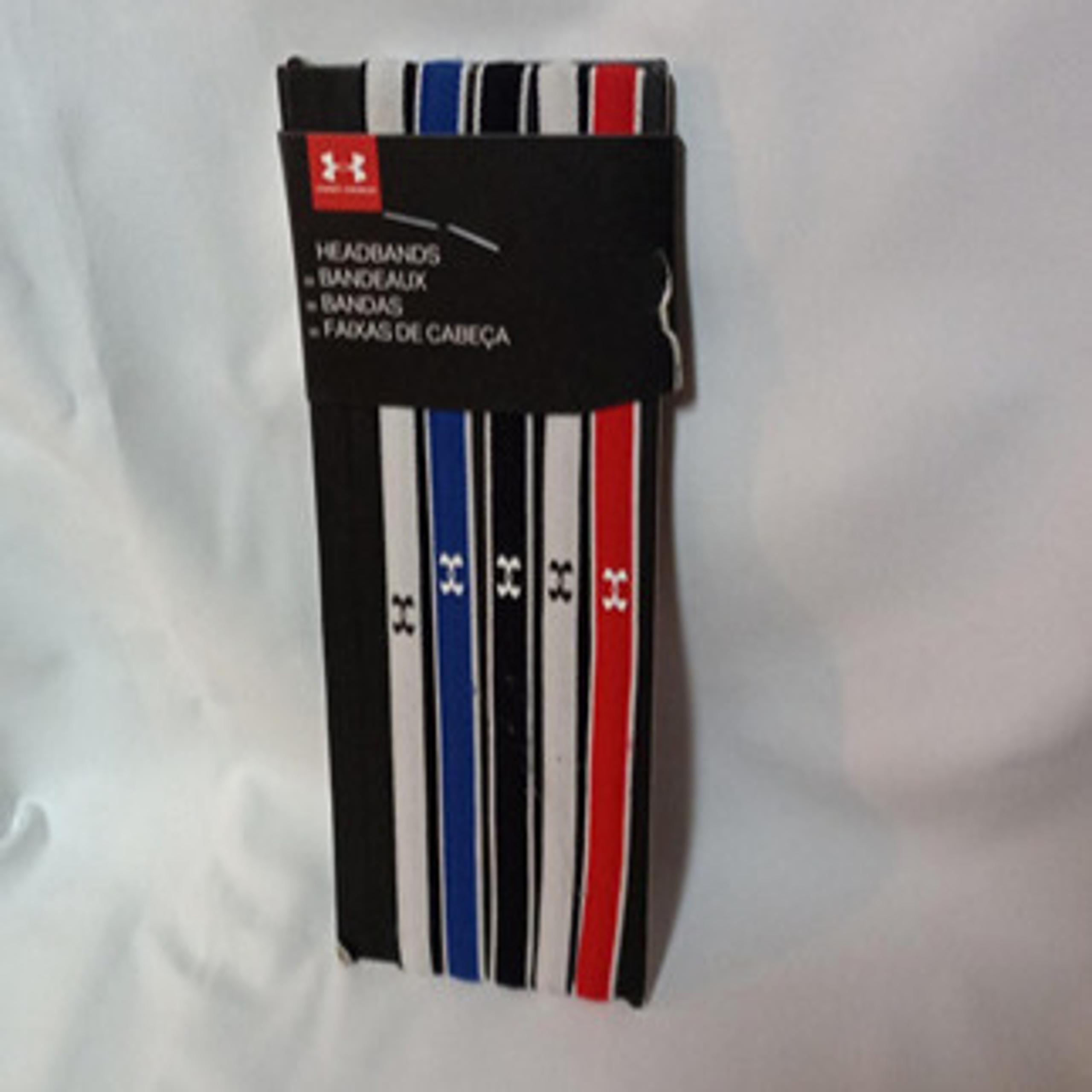 Under Armour Head bands Thin  Multi color 6 in package New womans Girls sport