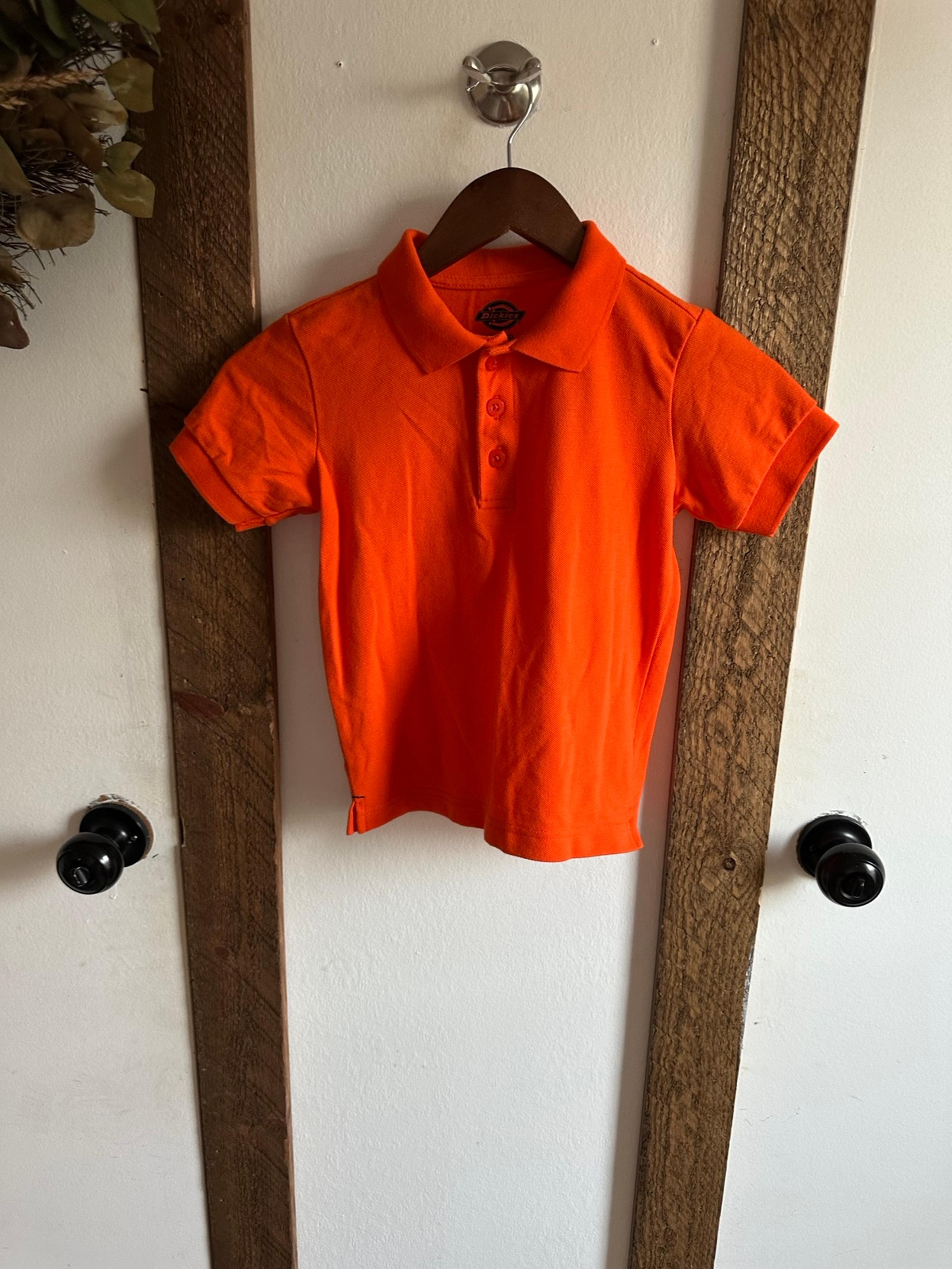Dickies Boys Vibrant Orange Short Sleeve Polo Shirt Size XS (5/6) EUC

Bin 16