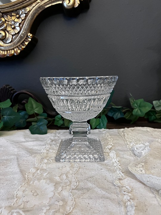 Vintage Anna Hutte Bleikristall Crystal West Germany Round Bowl