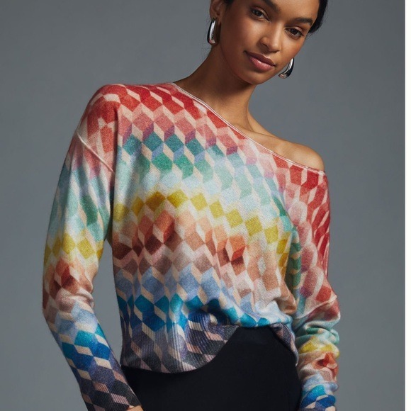 Pilcro Lani Cashmere Boatneck Sweater - Size Large