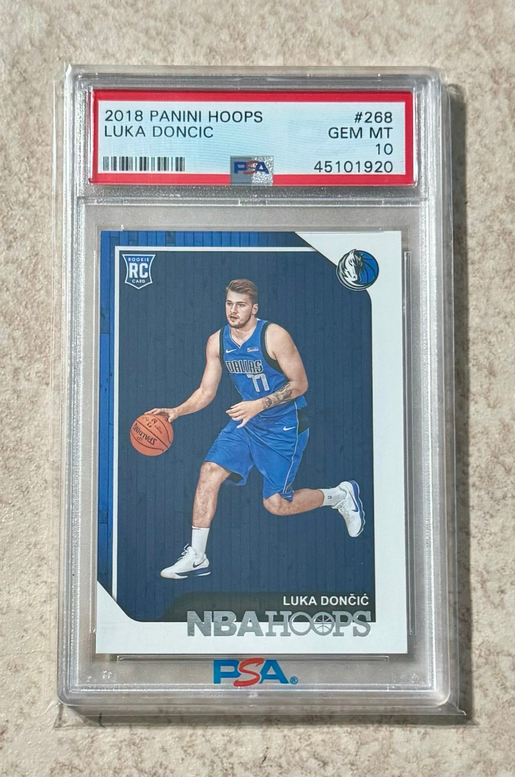 2018 Panini Hoops #268 Luka Doncic Mavericks RC Rookie PSA