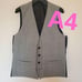 Suit Select Reversible Vest Wool Blend Gray Black