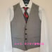 Suit Select Reversible Vest Wool Blend Gray Black