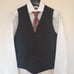 Suit Select Reversible Vest Wool Blend Gray Black