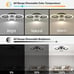 Modern Contemporary LED Ceiling Light Fixture with Remote Control, 22 Dimmable