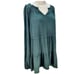 NWT Wonderly Julianna Crepe Tiered Tunic Top Green Long Sleeve Womens Size XL