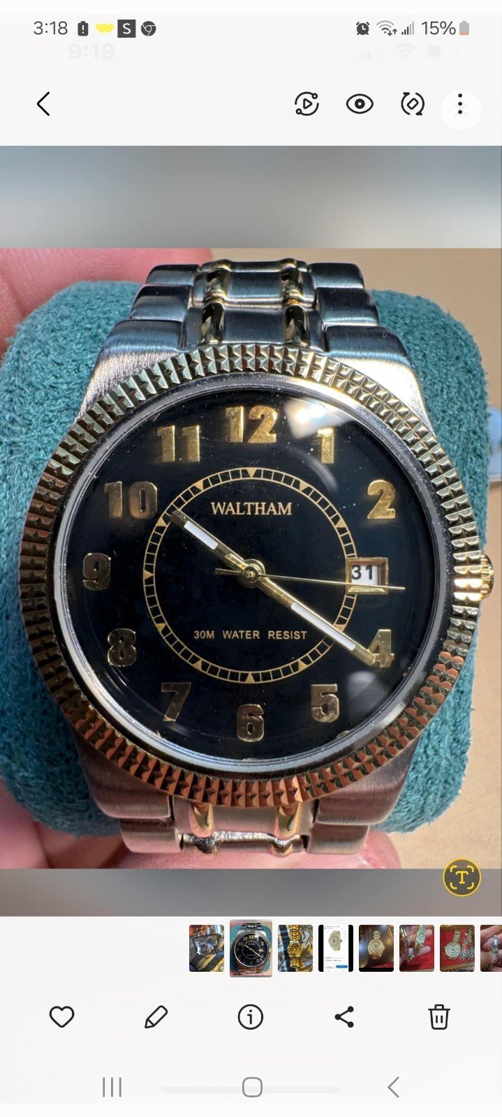 VINTAGE WALTHAM DIVER WATCH