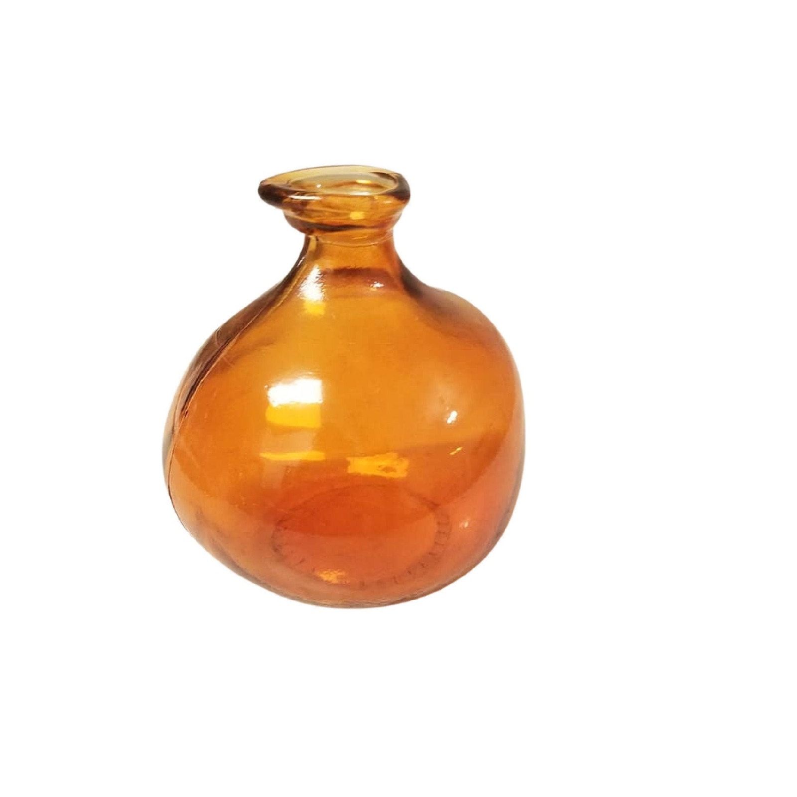 Orange Glass Jug Vase