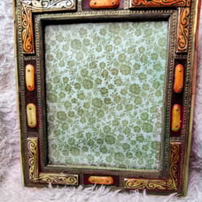 Wooden Frame With Stones Made in Morocco - 8 x 10