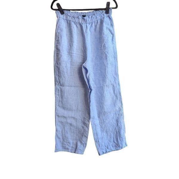 J. Crew Linen blue pants size Small