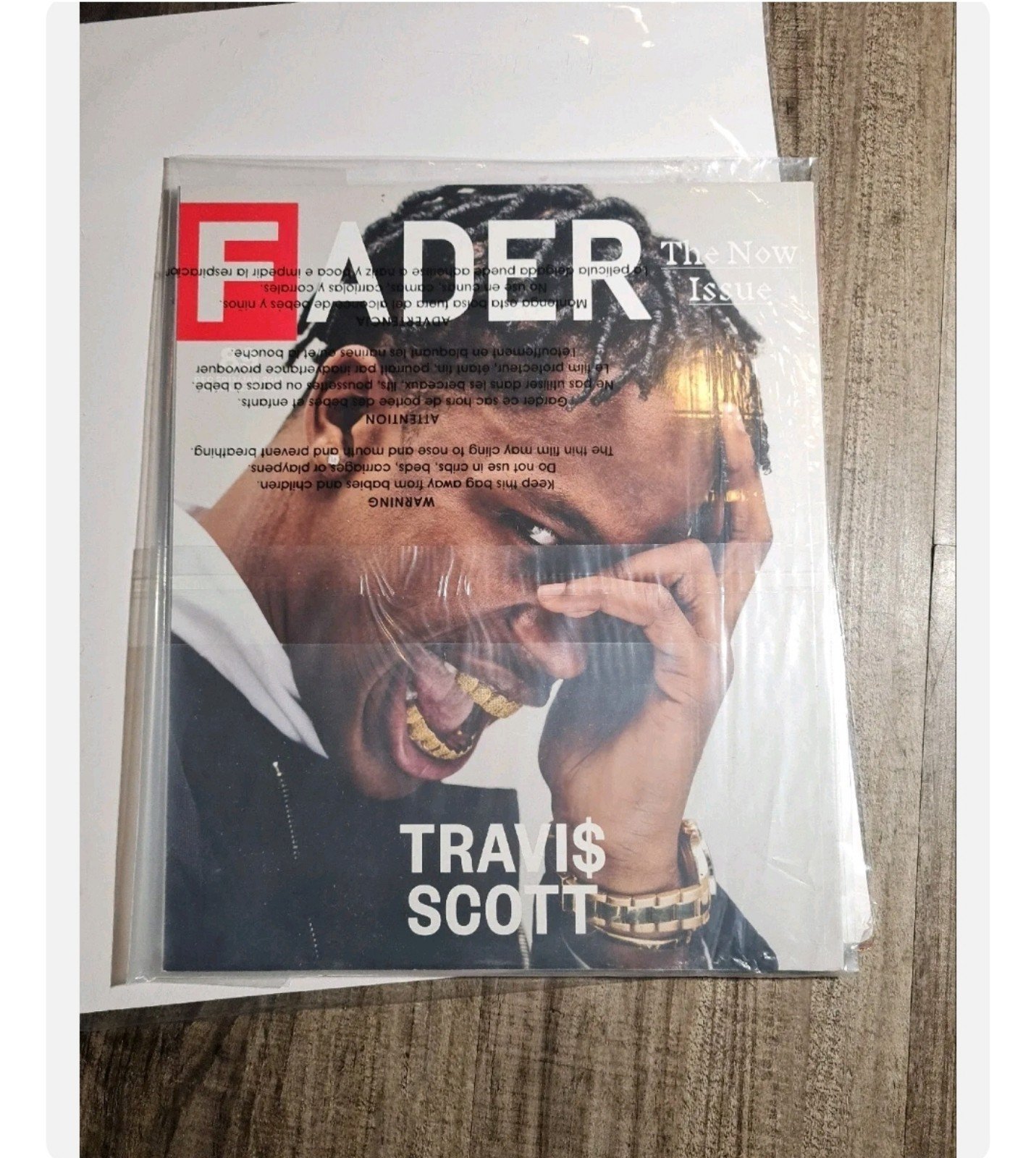 Travis Scott FADER magazine back cover Blood orange front Rap