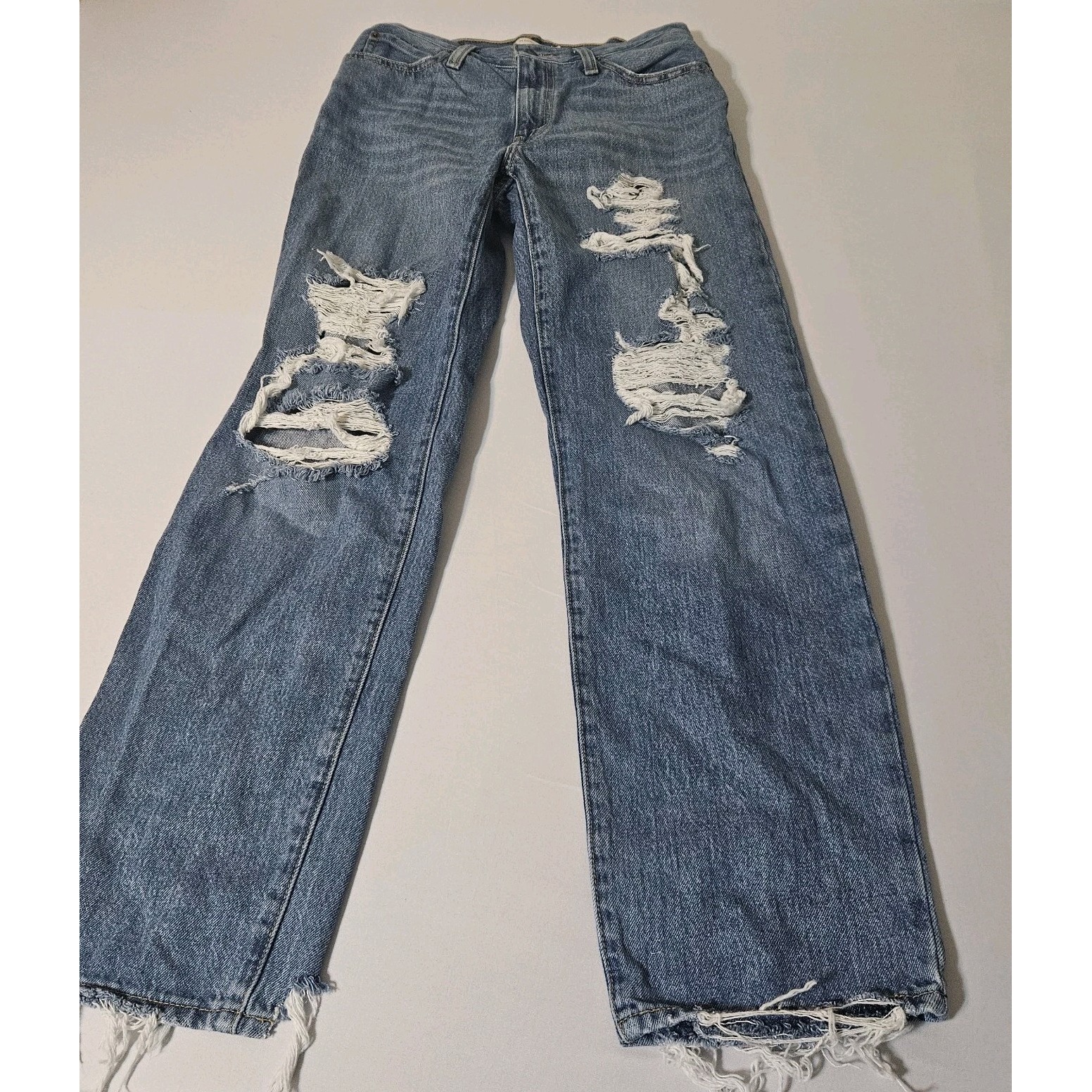 Levi's Women's Mid-Rise '94 Baggy Wide Leg Jeans - Take Chances 28x29 Distressed