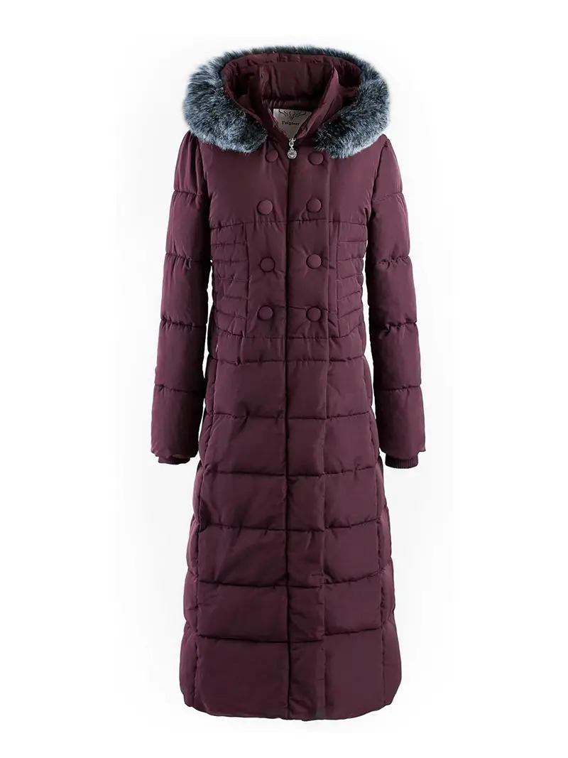 Solid Double Breasted Slim Hooded Coat