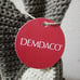 DEMDACO Reindeer Head Pouf Throw Pillow Brown Tan 20 x 16 Inch Wool Knitted
