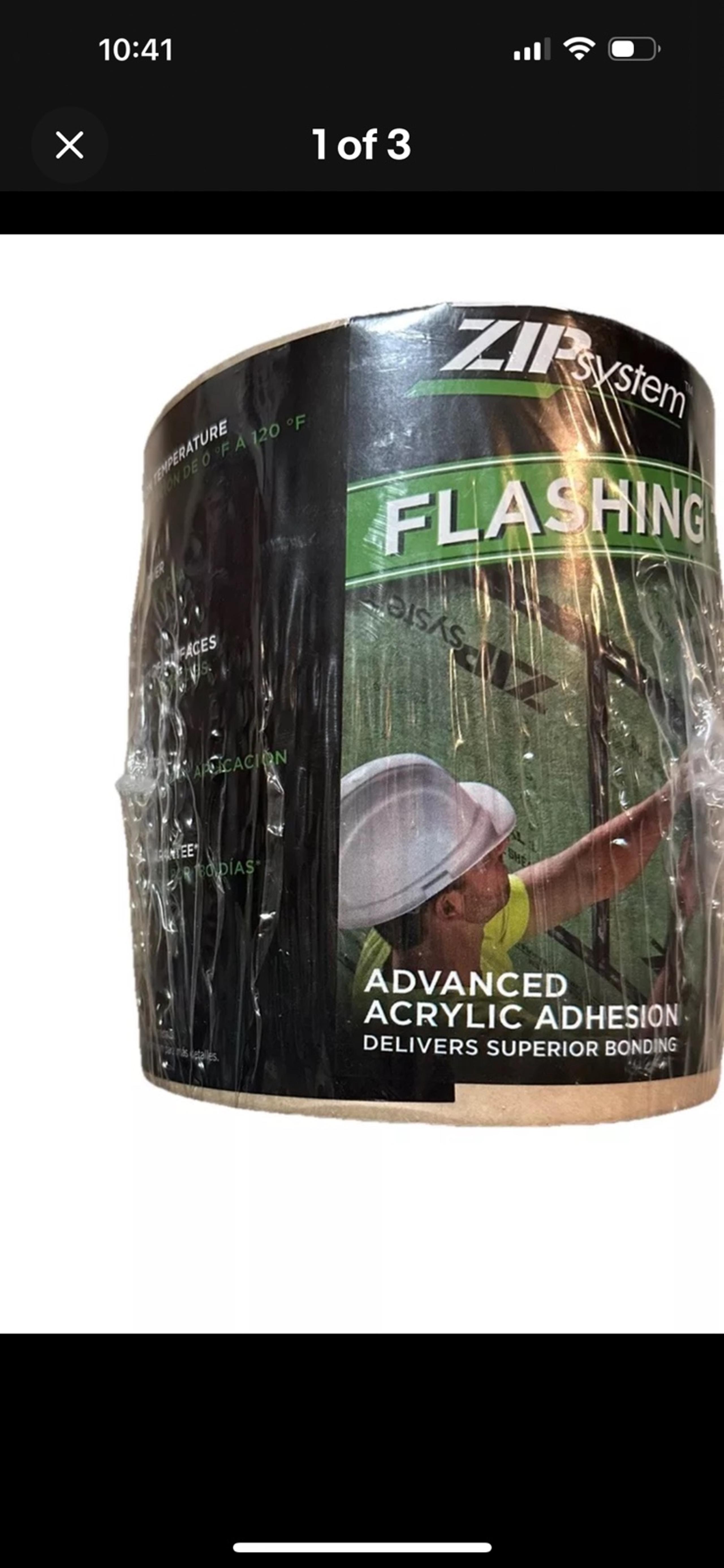 Huber ZIP System Flashing Tape 6 inches x 75 feet Self-Adhesive Flashing 1 Roll
