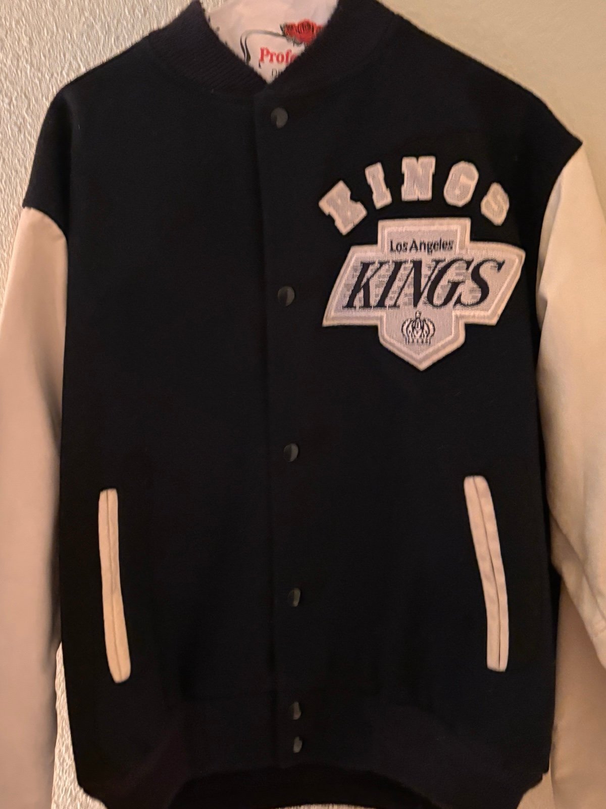 1989 Chalk Line By Starter Size Large LA Kings Letterman’s look jacket wool used