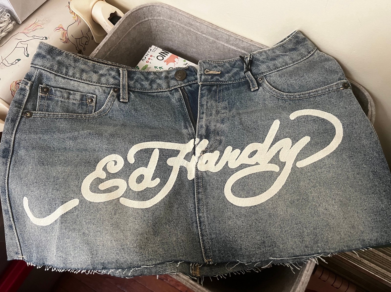 Ed Hardy women demin skirt