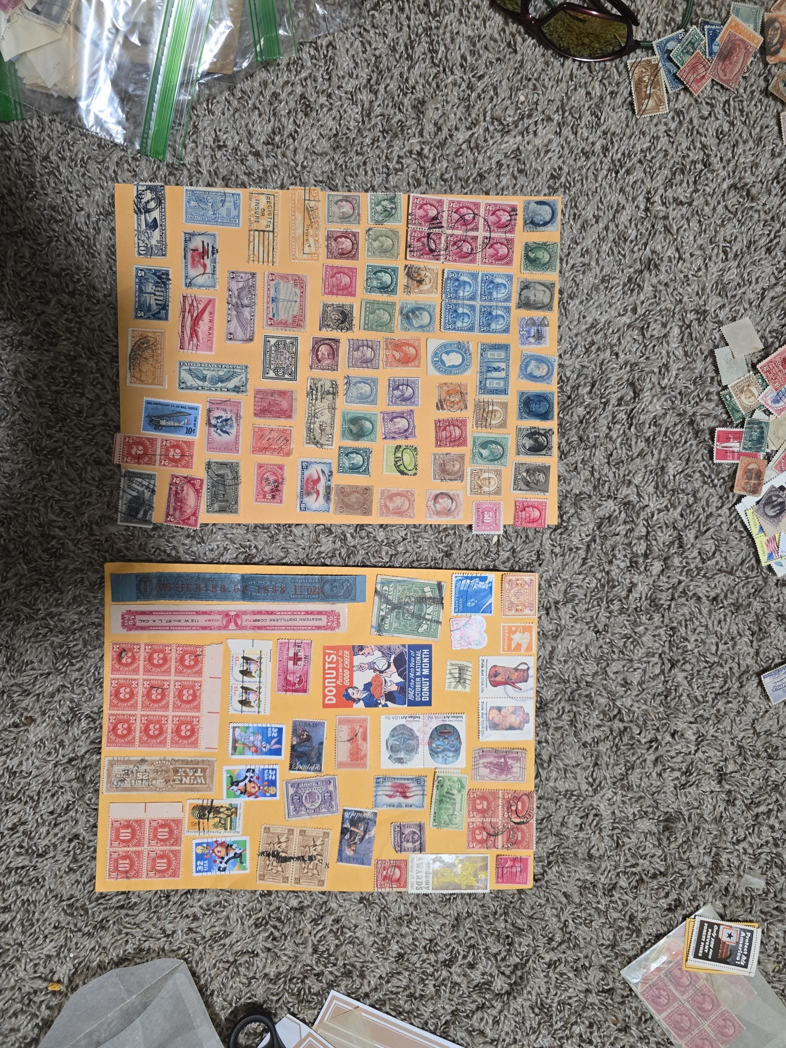 2 Sheet Old Classic USA Stamps LOT KMH 990