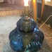 Vintage Glass Blue Glass Bubble Lamp