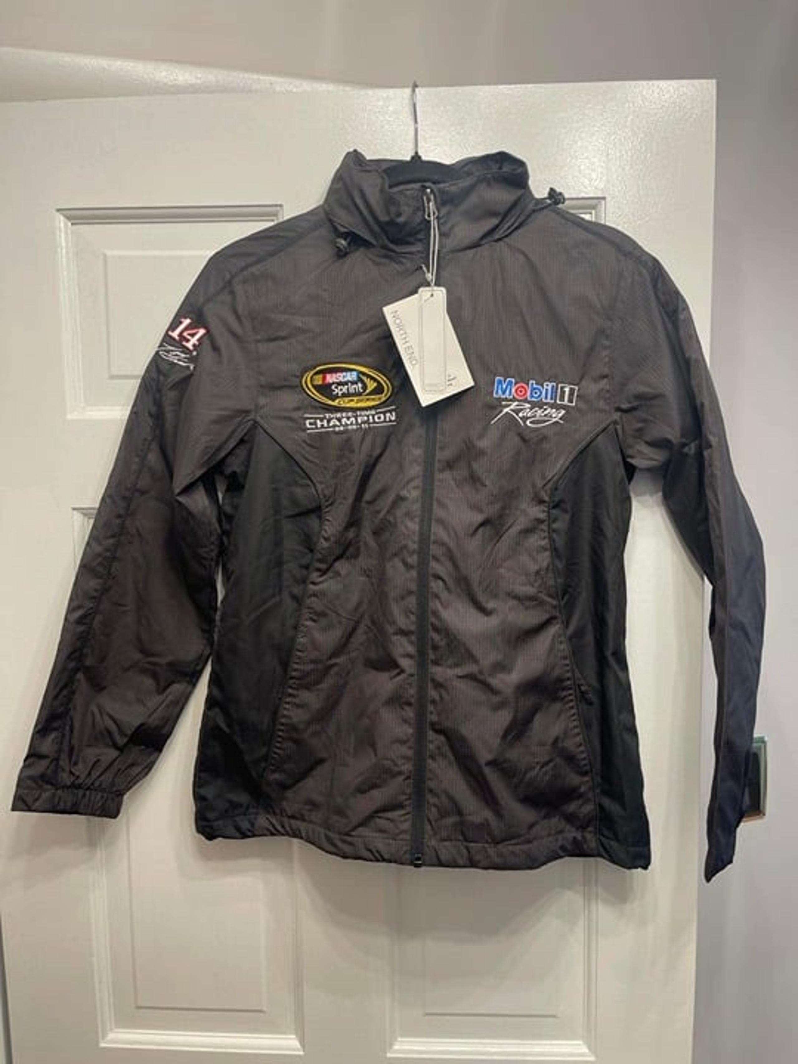 Tony Stewart Women's North End NWT Mobil1 Racing Black Windbreaker Size Sm.