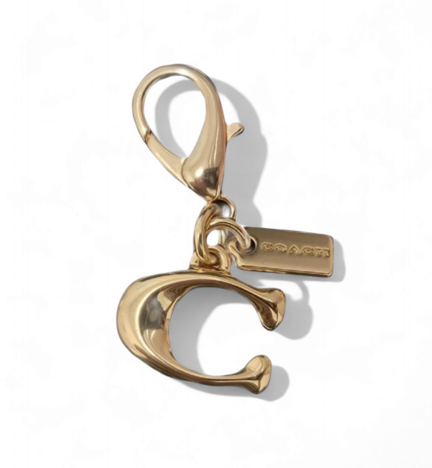Coach Signature 3D ‘C’ Mini Removable Charm Gold Bag Charm Pendant - NWOT
