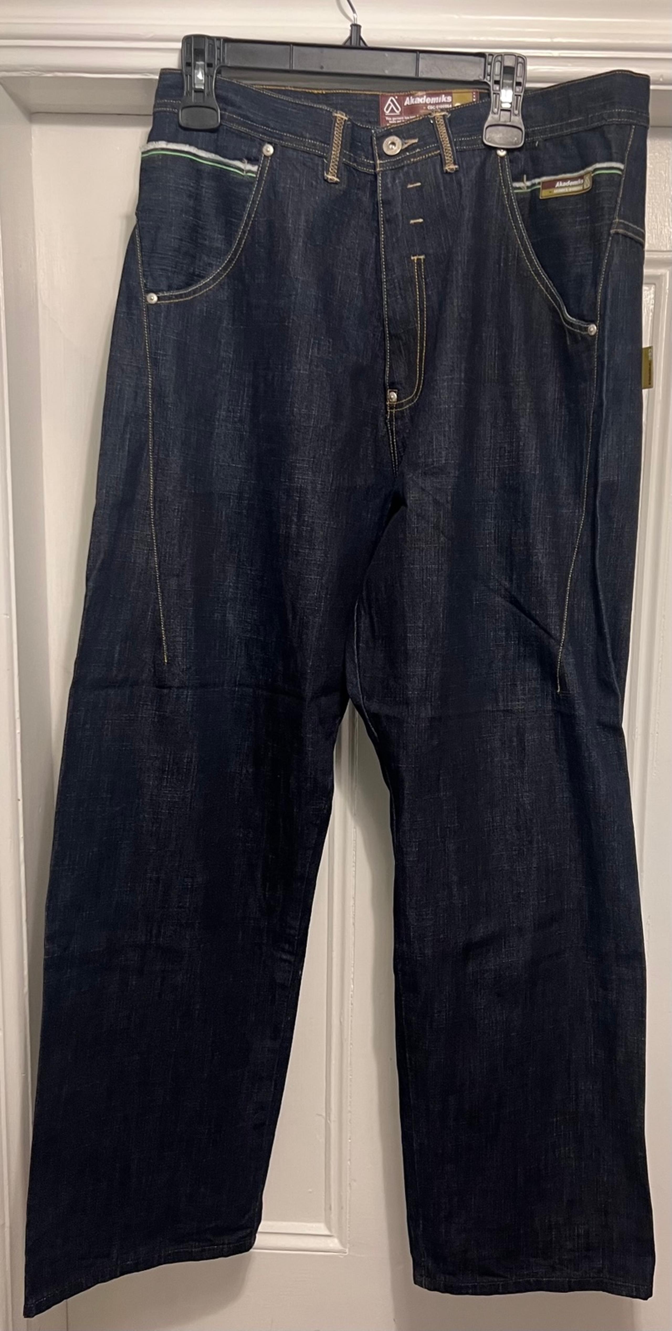 Authentic Akademiks Streetwear Denim Jeans 36 Rare Courage