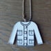 CHANEL Authentic Jacket Keychain White