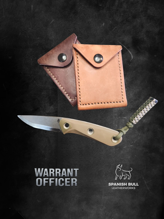 Warrant Officer - Rustic Handmade Euro Ready Wallet by Spanish Bull Leatherworks